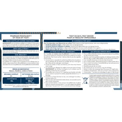 Peinture pailletée murs, plafonds et boiseries Moonlight Maison Déco or des dunes 2L