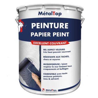 Peinture Papier Peint - Noir signalisation - RAL 9017 - 5 L - Métaltop