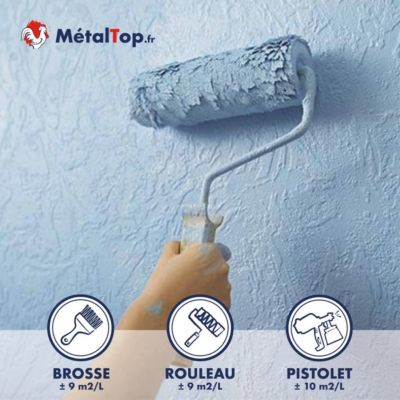 Peinture Papier Peint - Noir signalisation - RAL 9017 - 5 L - Métaltop