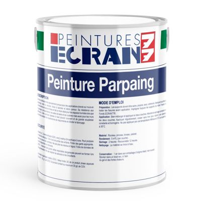 Peinture parpaing, bloc béton, agglo béton, peinture professionnelle opacifiante, sans odeur, mur intérieur, extérieur ECRAN77-5-B