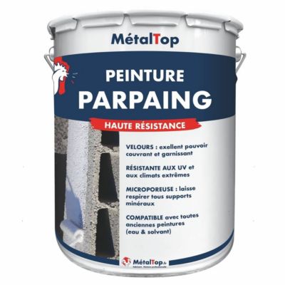 Peinture Parpaing - Rouge basque - RAL 3004 - 5 L - Métaltop