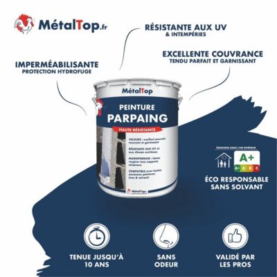 Peinture Parpaing - Rouge basque - RAL 3004 - 5 L - Métaltop