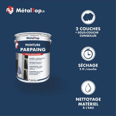 Peinture Parpaing - Rouge basque - RAL 3004 - 5 L - Métaltop