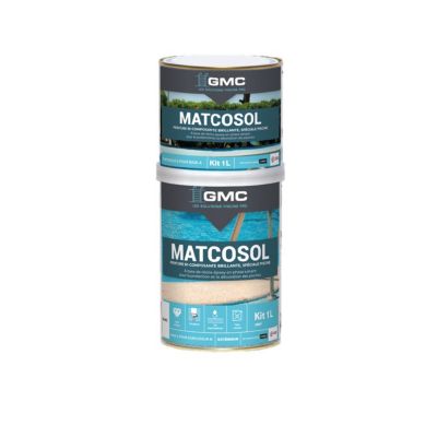 PEINTURE PISCINE MATCOSOL  BLANC 1L- Résine epoxy bi- Composant grande résistance au chlore- GMC