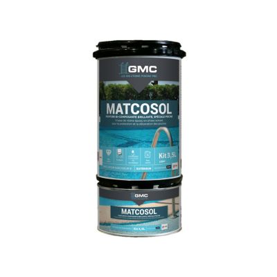 PEINTURE PISCINE MATCOSOL   BLANC 3.5L- Résine epoxy bi- Composant grande résistance au chlore- GMC