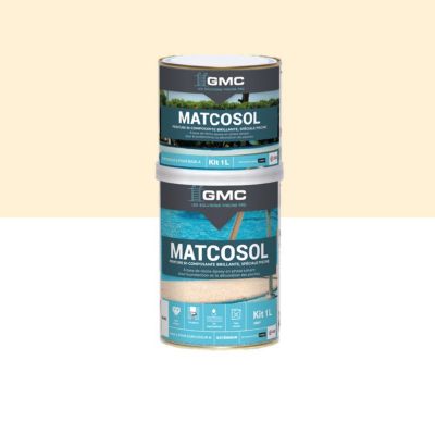 PEINTURE PISCINE MATCOSOL SABLE 1L-Résine epoxy bi- Composant grande résistance au chlore- GMC