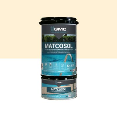 PEINTURE PISCINE MATCOSOL SABLE 3.5L -Résine epoxy bi- Composant grande résistance au chlore- GMC