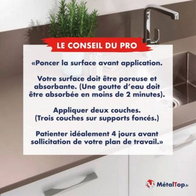 Peinture Plan De Travail - Gris basalte - RAL 7012 - 1 L - Métaltop