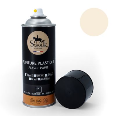 Peinture Plastique haute résistance : intérieur et extérieur SOFOLK - 6-BLANC CASSE BRILLANT - Aérosol 400ml