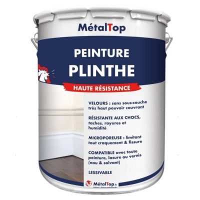 Peinture Plinthe - Blanc pur - RAL 9010 - 1 L - Métaltop