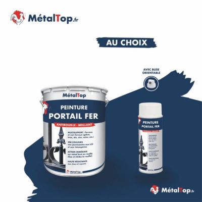 Peinture Portail Fer - Bleu pastel - RAL 5024 - 1 L - Métaltop