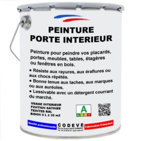Peinture Porte Interieur -  5 L   - Codeve Bois - RAL 3020 - Rouge signalisation