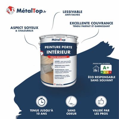 Peinture Porte Interieur - Blanc pur - RAL 9010 - 5 L - Métaltop