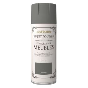 Peinture pour meubles aérosol Rust-Oleum anthracite effet poudré 400ml