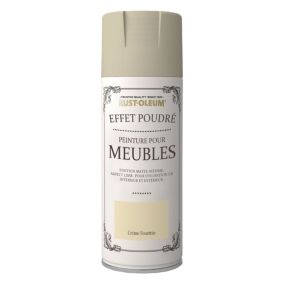 Peinture pour meubles aérosol Rust-Oleum crème fouettée effet poudré 400ml