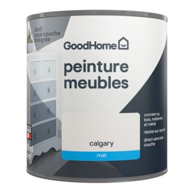 Peinture pour meubles bois, mélaminé et métal GoodHome mat beige Calgary 500ml