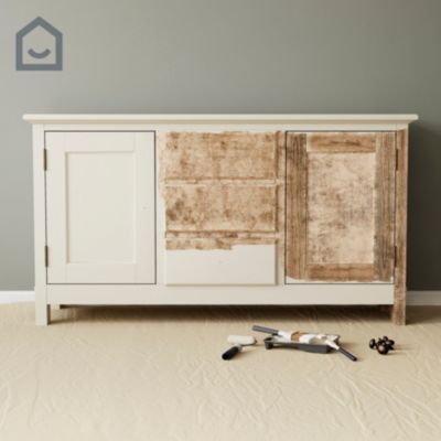 Peinture pour meubles bois, mélaminé et métal GoodHome mat beige Cancun 500ml