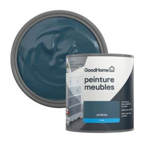 Peinture pour meubles bois, mélaminé et métal GoodHome mat bleu Antibes 500ml
