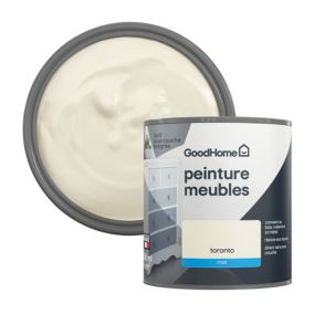 Peinture pour meubles bois, mélaminé et métal GoodHome mat crème Toronto 500ml