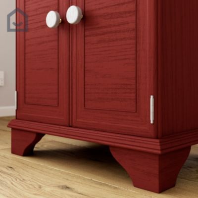 Peinture pour meubles bois, mélaminé et métal GoodHome mat rouge Fulham 500ml