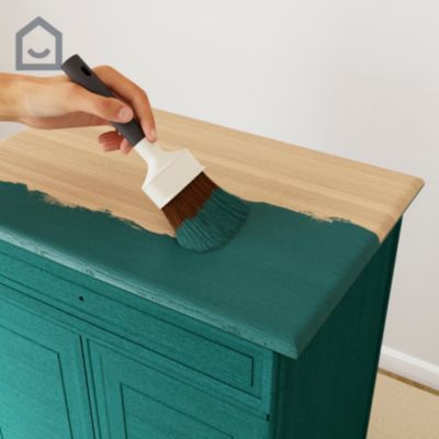 Peinture pour meubles bois, mélaminé et métal GoodHome mat vert Milltown 500ml