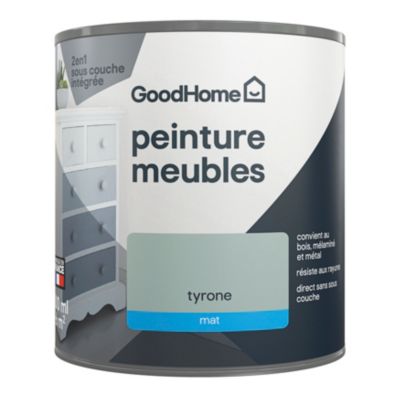 Peinture pour meubles bois, mélaminé et métal GoodHome mat vert Tyrone 500ml