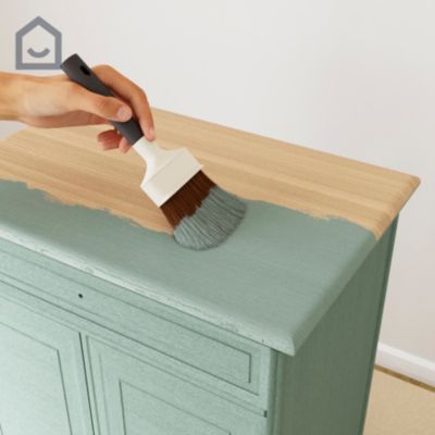 Peinture pour meubles bois, mélaminé et métal GoodHome mat vert Tyrone 500ml
