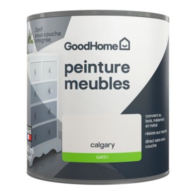 Peinture pour meubles bois, mélaminé et métal GoodHome satin beige Calgary 500ml