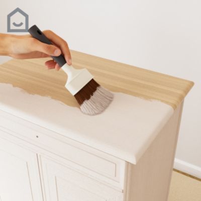 Peinture pour meubles bois, mélaminé et métal GoodHome satin beige Calgary 500ml