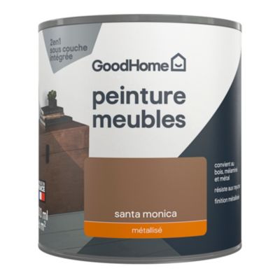 Peinture pour meubles bois, mélaminé et métal GoodHome satin Cuivre Santa Monica 500ml