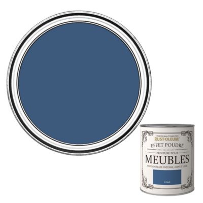 Peinture pour meubles Rust-Oleum cobalt effet poudré mat intense 125ml