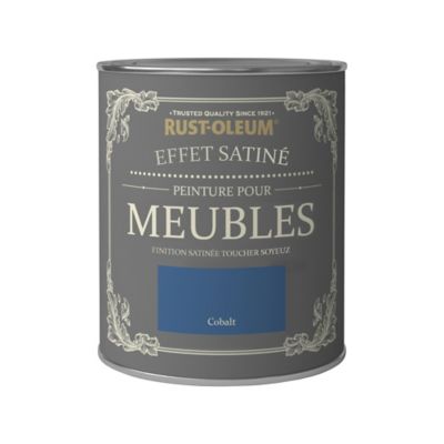 Peinture pour meubles Rust-Oleum cobalt effet poudré satin 0,75L