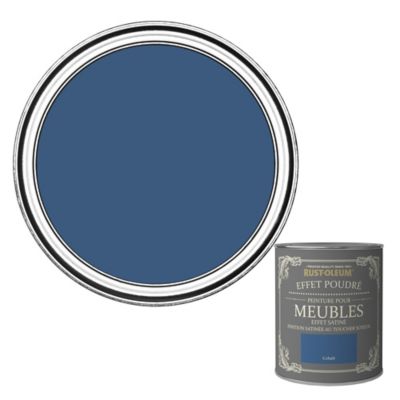 Peinture pour meubles Rust-Oleum cobalt effet poudré satin 0,75L