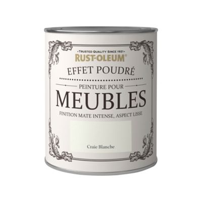 Peinture Pour Meubles Rust Oleum Craie Blanche Effet Poudre Mat Intense 0 75l Castorama