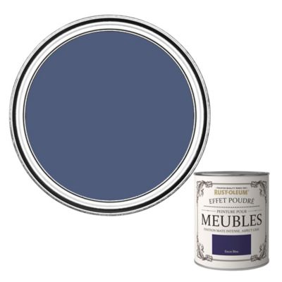 Peinture pour meubles Rust-Oleum encre bleu effet poudré mat intense 125ml
