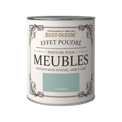 Peinture pour meubles Rust-Oleum eucalyptus effet poudré mat intense 0,75L