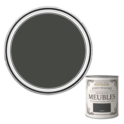 Peinture pour meubles Rust-Oleum graphite effet poudré mat intense