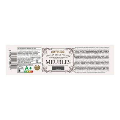 Peinture pour meubles Rust-Oleum graphite effet poudré mat intense 125ml