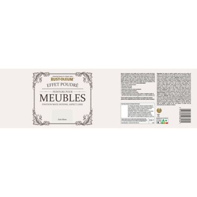 Peinture pour meubles Rust-Oleum gris hiver effet poudré mat intense 2,5L