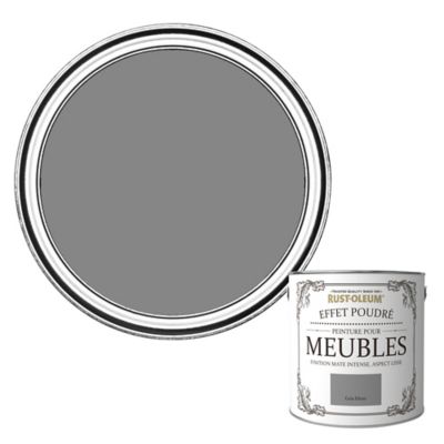 Peinture pour meubles Rust-Oleum gris hiver effet poudré mat intense 2,5L