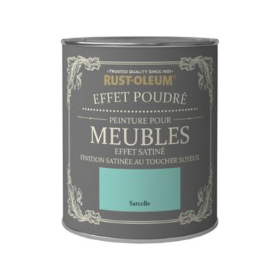 Peinture pour meubles Rust-Oleum sarcelle effet poudré satin 0,75L