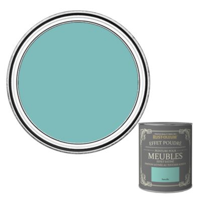 Peinture pour meubles Rust-Oleum sarcelle effet poudré satin 0,75L