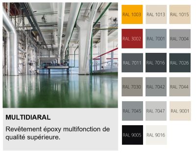 Peinture époxy sol Multidiaral 2L Blanc signalisation RAL 9016