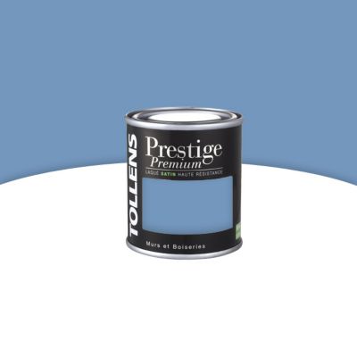 Peinture prestige Murs et boiseries Bleu orage Satin 125 ml