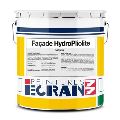 Peinture professionnelle hydro pliolite, protection et décoration façades extérieures, Hydro Façade ECRAN77-15-Blanc