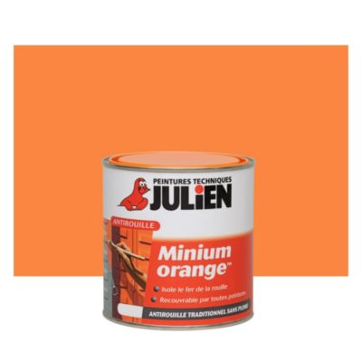 Peinture protection antirouille Minium Julien mat orange mat 250ml