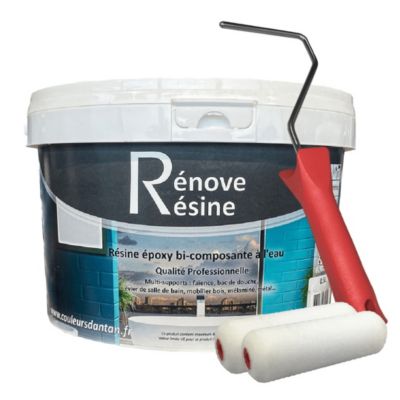 Peinture Résine multisupport Intérieur 0,5L - Faïence, Carrelage, Douche, Baignoire 5m² - RAL 3007 Rouge noir