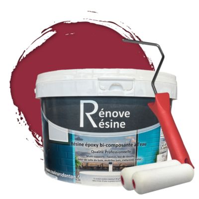 Peinture Résine multisupport Intérieur 0,5L - Faïence, Carrelage, Douche, Baignoire 5m² - RAL 4002 Violet rouge