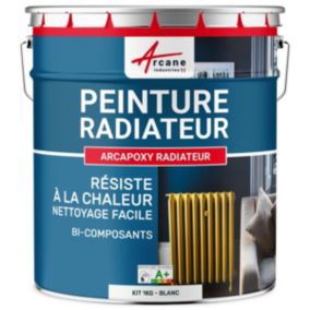 Peinture Radiateur fonte acier alu - PEINTURE RADIATEUR Blanc - RAL 9003 - 1 kg (jusqu'à 5 m² en 2 couches) - ARCANE INDUSTRIES