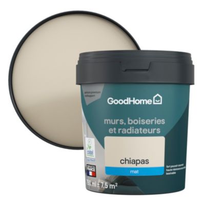 Peinture résistante murs, boiseries et métal GoodHome beige Chiapas mat 0,75L